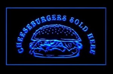 Cheeseburger Sold Here LED Neon Sign